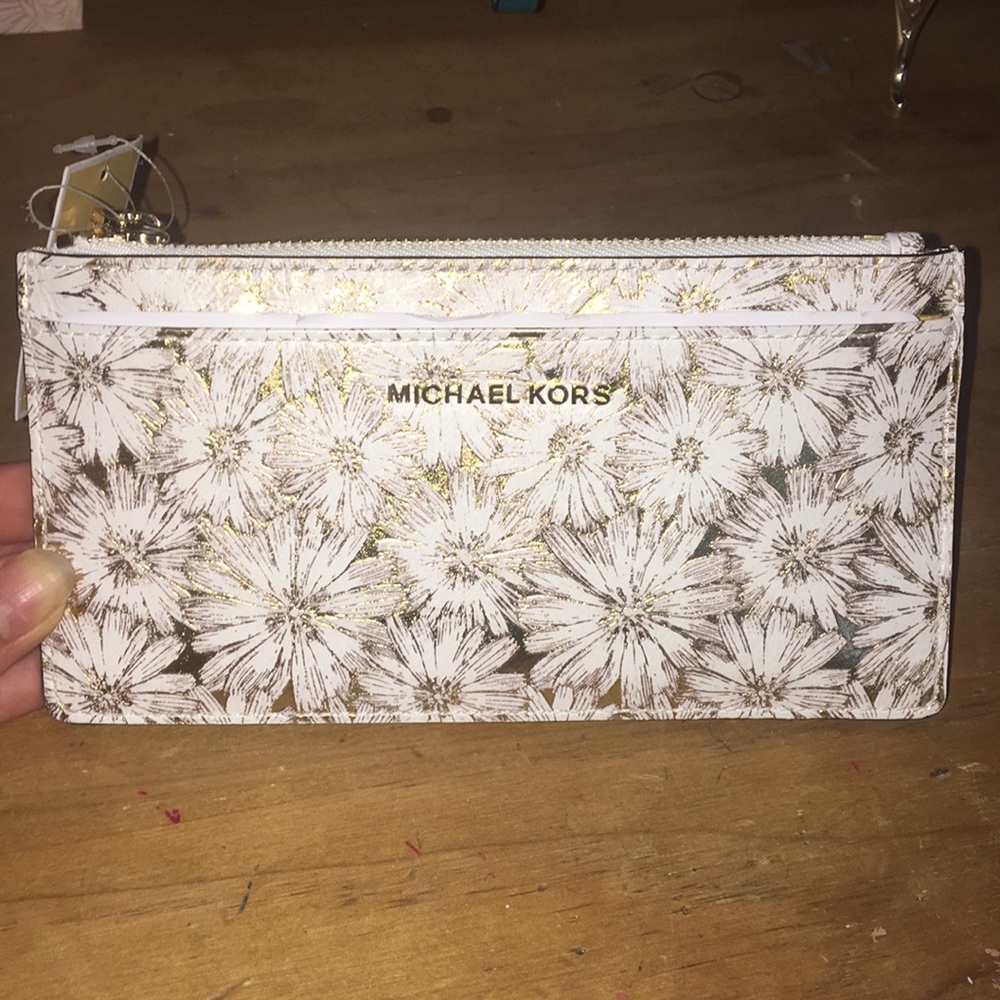 Michael Kors leather slim card case